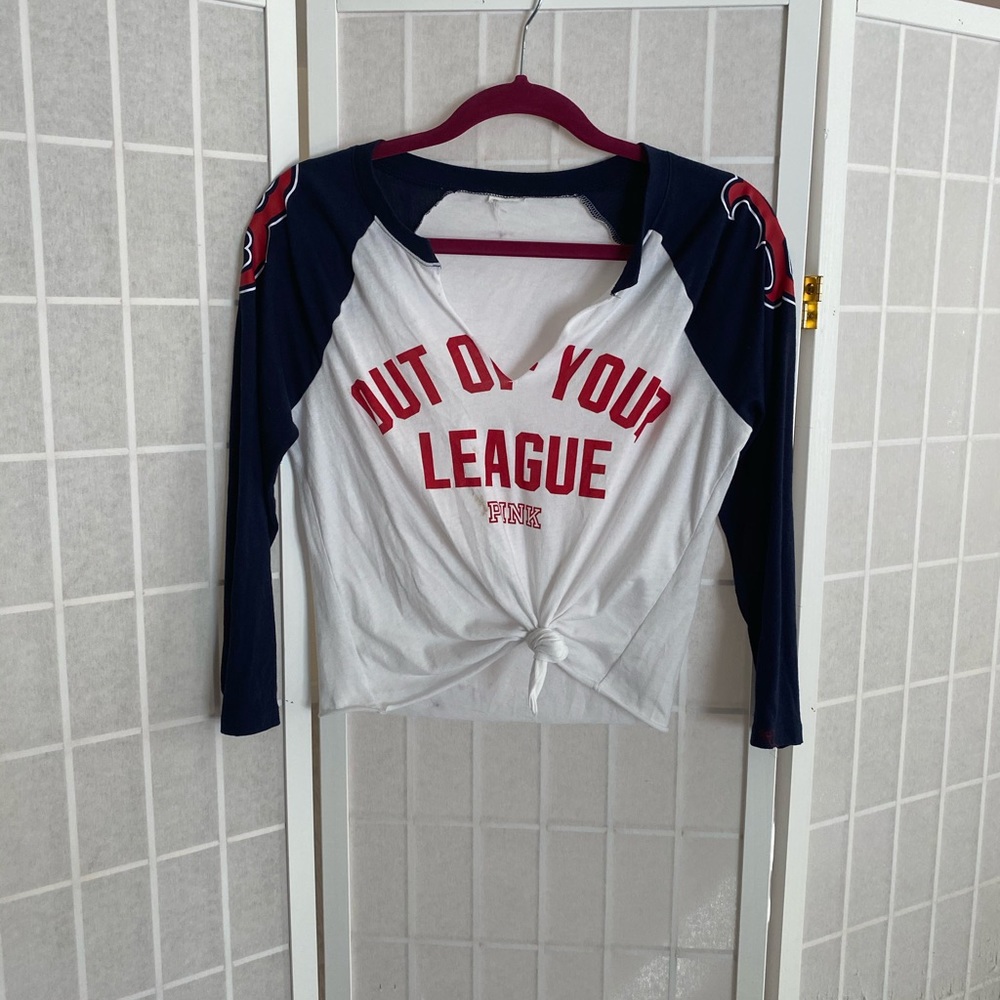 victoria’s secret pink long sleeve red sox